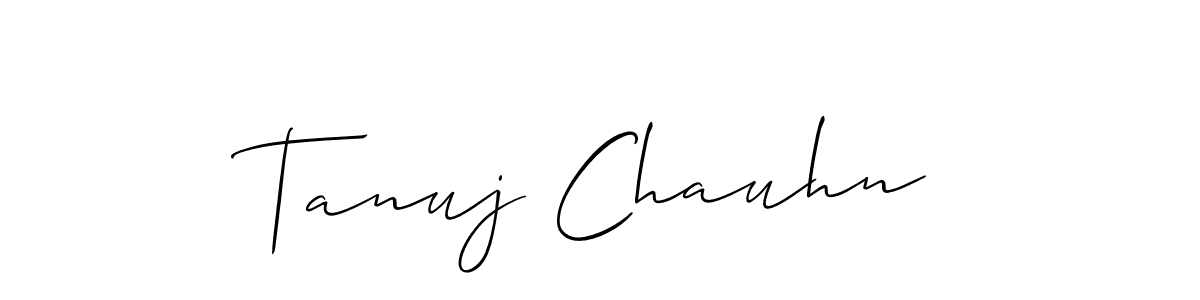 Design your own signature with our free online signature maker. With this signature software, you can create a handwritten (Allison_Script) signature for name Tanuj Chauhn. Tanuj Chauhn signature style 2 images and pictures png