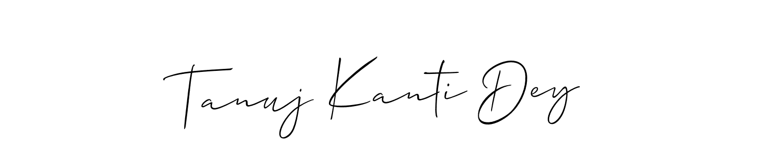 How to Draw Tanuj Kanti Dey signature style? Allison_Script is a latest design signature styles for name Tanuj Kanti Dey. Tanuj Kanti Dey signature style 2 images and pictures png