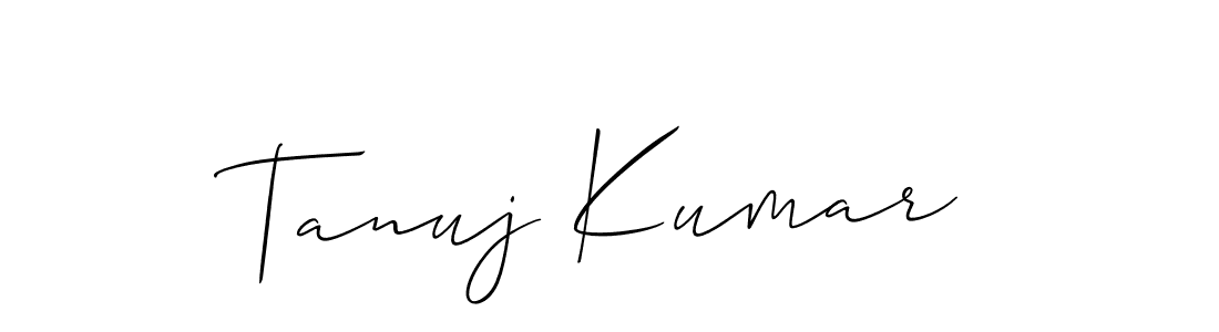 Design your own signature with our free online signature maker. With this signature software, you can create a handwritten (Allison_Script) signature for name Tanuj Kumar. Tanuj Kumar signature style 2 images and pictures png