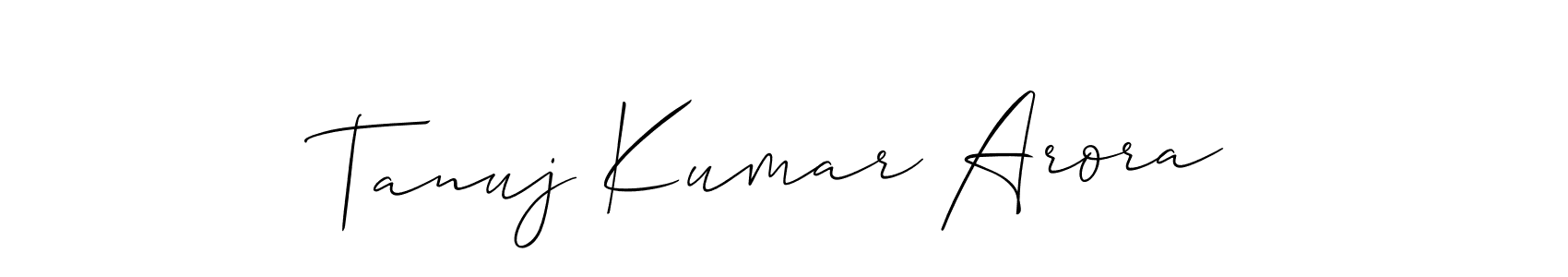 Best and Professional Signature Style for Tanuj Kumar Arora. Allison_Script Best Signature Style Collection. Tanuj Kumar Arora signature style 2 images and pictures png