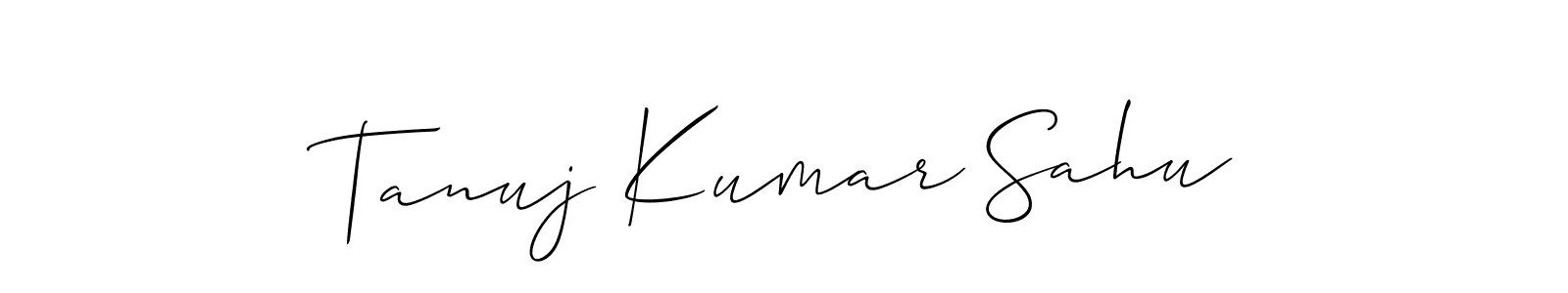 Also You can easily find your signature by using the search form. We will create Tanuj Kumar Sahu name handwritten signature images for you free of cost using Allison_Script sign style. Tanuj Kumar Sahu signature style 2 images and pictures png
