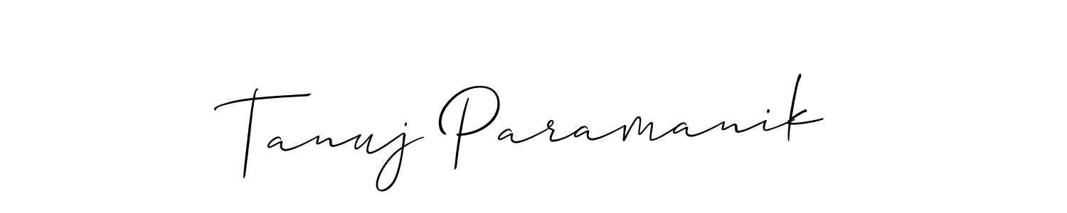 It looks lik you need a new signature style for name Tanuj Paramanik. Design unique handwritten (Allison_Script) signature with our free signature maker in just a few clicks. Tanuj Paramanik signature style 2 images and pictures png