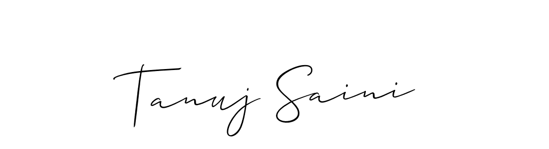 Best and Professional Signature Style for Tanuj Saini. Allison_Script Best Signature Style Collection. Tanuj Saini signature style 2 images and pictures png