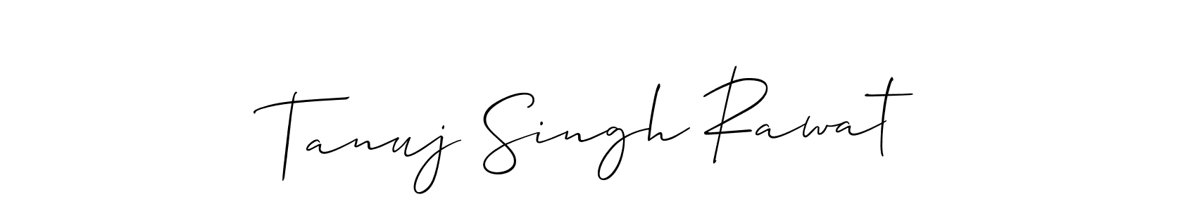 How to make Tanuj Singh Rawat signature? Allison_Script is a professional autograph style. Create handwritten signature for Tanuj Singh Rawat name. Tanuj Singh Rawat signature style 2 images and pictures png