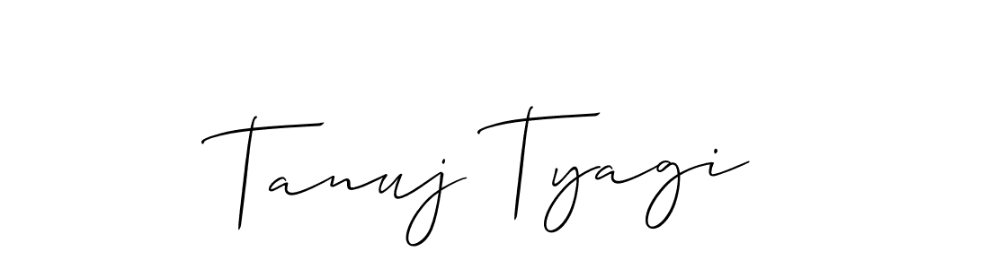 Use a signature maker to create a handwritten signature online. With this signature software, you can design (Allison_Script) your own signature for name Tanuj Tyagi. Tanuj Tyagi signature style 2 images and pictures png