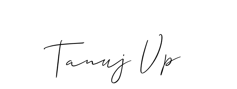 The best way (Allison_Script) to make a short signature is to pick only two or three words in your name. The name Tanuj Vp include a total of six letters. For converting this name. Tanuj Vp signature style 2 images and pictures png