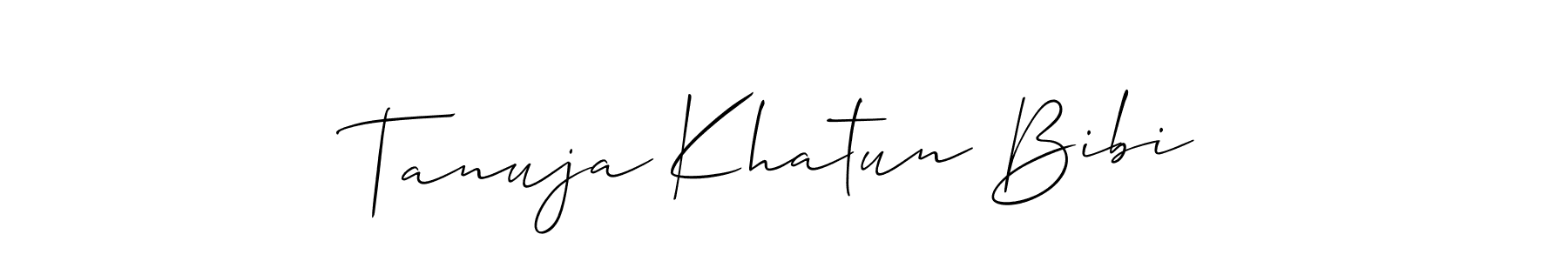 How to make Tanuja Khatun Bibi signature? Allison_Script is a professional autograph style. Create handwritten signature for Tanuja Khatun Bibi name. Tanuja Khatun Bibi signature style 2 images and pictures png