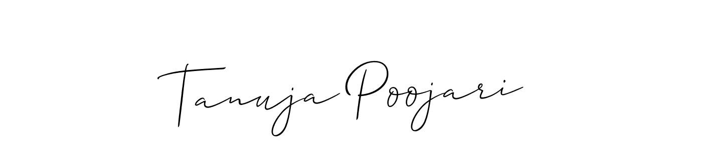 Make a beautiful signature design for name Tanuja Poojari. Use this online signature maker to create a handwritten signature for free. Tanuja Poojari signature style 2 images and pictures png