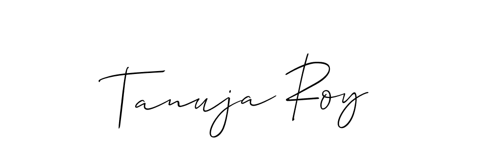 if you are searching for the best signature style for your name Tanuja Roy. so please give up your signature search. here we have designed multiple signature styles  using Allison_Script. Tanuja Roy signature style 2 images and pictures png