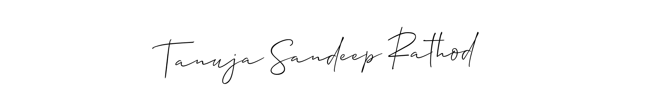 Design your own signature with our free online signature maker. With this signature software, you can create a handwritten (Allison_Script) signature for name Tanuja Sandeep Rathod. Tanuja Sandeep Rathod signature style 2 images and pictures png