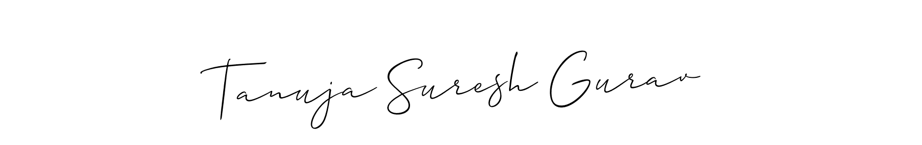 How to Draw Tanuja Suresh Gurav signature style? Allison_Script is a latest design signature styles for name Tanuja Suresh Gurav. Tanuja Suresh Gurav signature style 2 images and pictures png