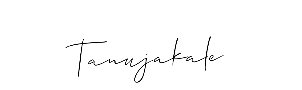 How to Draw Tanujakale signature style? Allison_Script is a latest design signature styles for name Tanujakale. Tanujakale signature style 2 images and pictures png