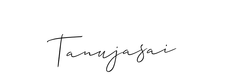 if you are searching for the best signature style for your name Tanujasai. so please give up your signature search. here we have designed multiple signature styles  using Allison_Script. Tanujasai signature style 2 images and pictures png