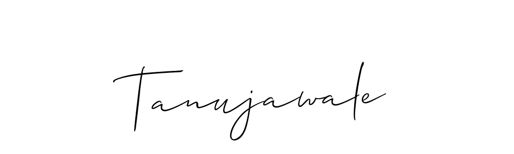 How to make Tanujawale name signature. Use Allison_Script style for creating short signs online. This is the latest handwritten sign. Tanujawale signature style 2 images and pictures png