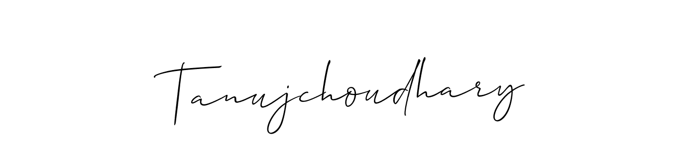 You should practise on your own different ways (Allison_Script) to write your name (Tanujchoudhary) in signature. don't let someone else do it for you. Tanujchoudhary signature style 2 images and pictures png