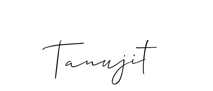 if you are searching for the best signature style for your name Tanujit. so please give up your signature search. here we have designed multiple signature styles  using Allison_Script. Tanujit signature style 2 images and pictures png