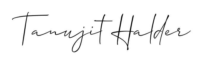 Stand out with a creative autograph for Tanujit Halder. The Allison_Script styling blends modern aesthetics with classic signature flourishes. Tanujit Halder signature style 2 images and pictures png