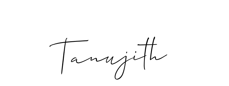 if you are searching for the best signature style for your name Tanujith. so please give up your signature search. here we have designed multiple signature styles  using Allison_Script. Tanujith signature style 2 images and pictures png