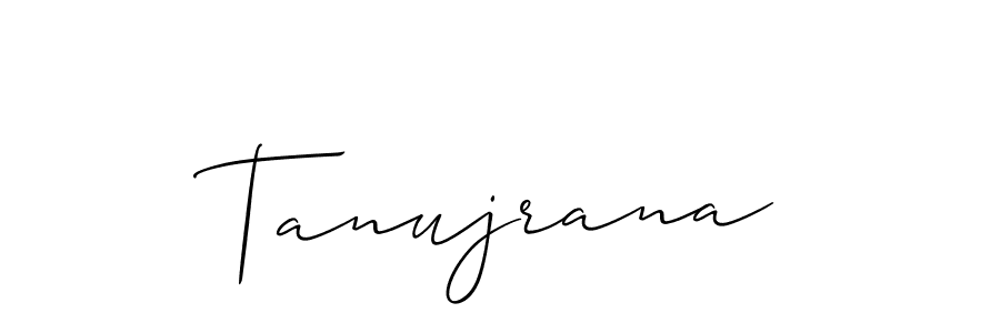 Tanujrana stylish signature style. Best Handwritten Sign (Allison_Script) for my name. Handwritten Signature Collection Ideas for my name Tanujrana. Tanujrana signature style 2 images and pictures png