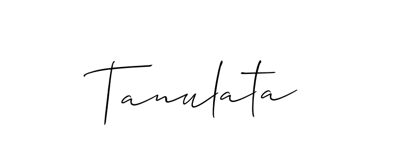 Create a beautiful signature design for name Tanulata. With this signature (Allison_Script) fonts, you can make a handwritten signature for free. Tanulata signature style 2 images and pictures png