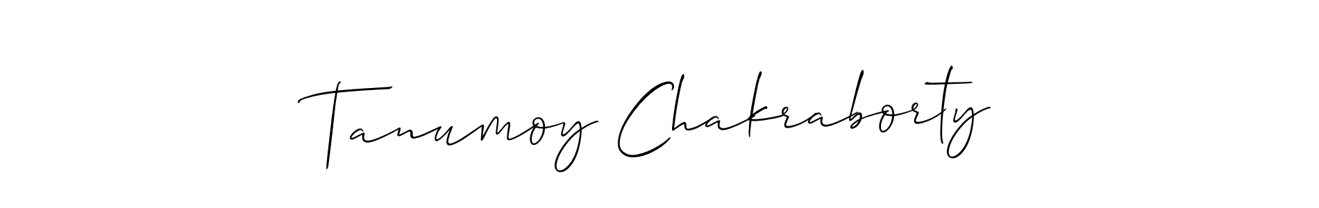 Make a beautiful signature design for name Tanumoy Chakraborty. With this signature (Allison_Script) style, you can create a handwritten signature for free. Tanumoy Chakraborty signature style 2 images and pictures png