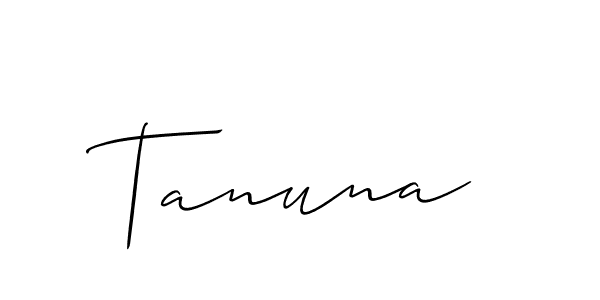 How to Draw Tanuna signature style? Allison_Script is a latest design signature styles for name Tanuna. Tanuna signature style 2 images and pictures png