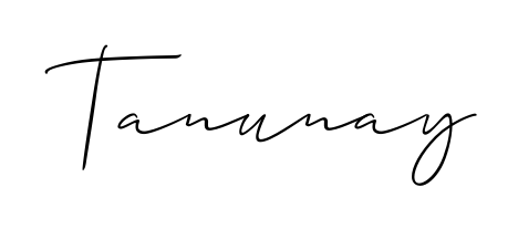 Designed for modern professionals: Tanunay name signature crafted with Allison_Script script. Ready for digital PDF workflows. Tanunay signature style 2 images and pictures png