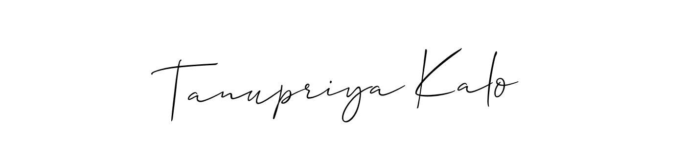 Once you've used our free online signature maker to create your best signature Allison_Script style, it's time to enjoy all of the benefits that Tanupriya Kalo name signing documents. Tanupriya Kalo signature style 2 images and pictures png