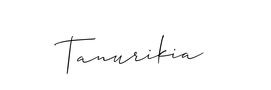 Make a short Tanurikia signature style. Manage your documents anywhere anytime using Allison_Script. Create and add eSignatures, submit forms, share and send files easily. Tanurikia signature style 2 images and pictures png