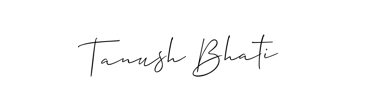 This is the best signature style for the Tanush Bhati name. Also you like these signature font (Allison_Script). Mix name signature. Tanush Bhati signature style 2 images and pictures png