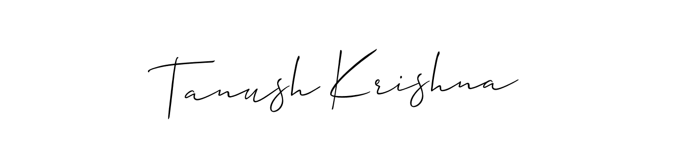 Once you've used our free online signature maker to create your best signature Allison_Script style, it's time to enjoy all of the benefits that Tanush Krishna name signing documents. Tanush Krishna signature style 2 images and pictures png