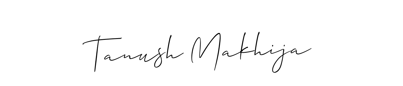 Make a beautiful signature design for name Tanush Makhija. With this signature (Allison_Script) style, you can create a handwritten signature for free. Tanush Makhija signature style 2 images and pictures png