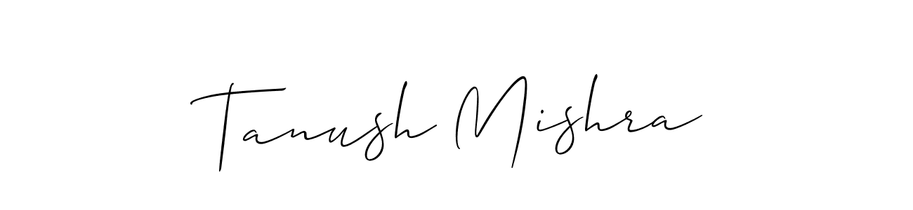 How to make Tanush Mishra signature? Allison_Script is a professional autograph style. Create handwritten signature for Tanush Mishra name. Tanush Mishra signature style 2 images and pictures png