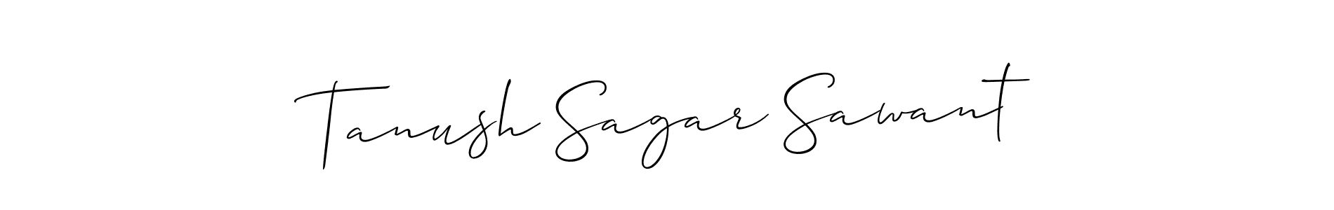 This is the best signature style for the Tanush Sagar Sawant name. Also you like these signature font (Allison_Script). Mix name signature. Tanush Sagar Sawant signature style 2 images and pictures png