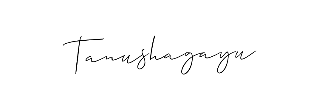 if you are searching for the best signature style for your name Tanushagayu. so please give up your signature search. here we have designed multiple signature styles  using Allison_Script. Tanushagayu signature style 2 images and pictures png