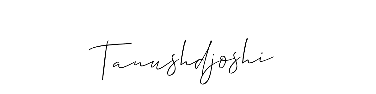 Design your own signature with our free online signature maker. With this signature software, you can create a handwritten (Allison_Script) signature for name Tanushdjoshi. Tanushdjoshi signature style 2 images and pictures png