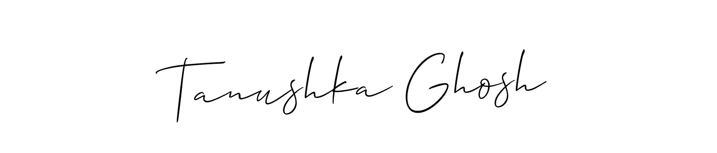 Make a short Tanushka Ghosh signature style. Manage your documents anywhere anytime using Allison_Script. Create and add eSignatures, submit forms, share and send files easily. Tanushka Ghosh signature style 2 images and pictures png