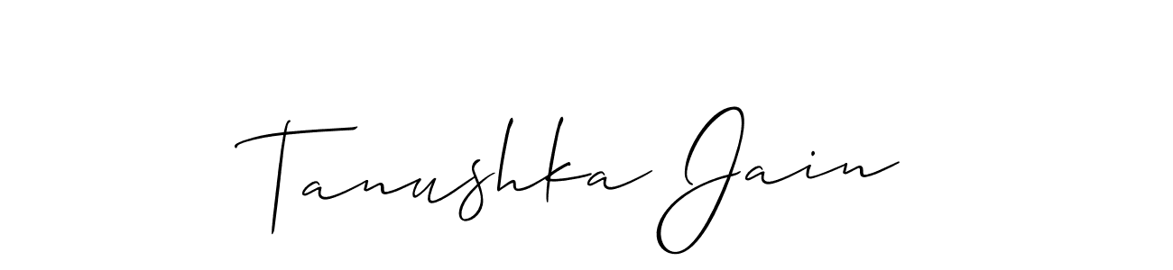 How to Draw Tanushka Jain signature style? Allison_Script is a latest design signature styles for name Tanushka Jain. Tanushka Jain signature style 2 images and pictures png