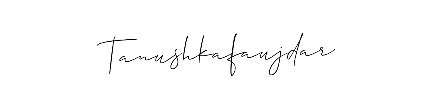 Tanushkafaujdar stylish signature style. Best Handwritten Sign (Allison_Script) for my name. Handwritten Signature Collection Ideas for my name Tanushkafaujdar. Tanushkafaujdar signature style 2 images and pictures png