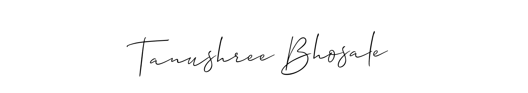 Also we have Tanushree Bhosale name is the best signature style. Create professional handwritten signature collection using Allison_Script autograph style. Tanushree Bhosale signature style 2 images and pictures png