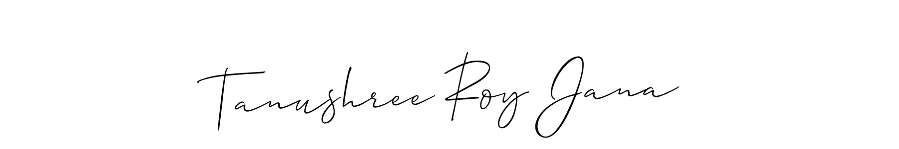 Once you've used our free online signature maker to create your best signature Allison_Script style, it's time to enjoy all of the benefits that Tanushree Roy Jana name signing documents. Tanushree Roy Jana signature style 2 images and pictures png
