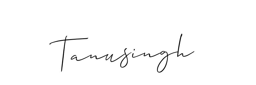 Also we have Tanusingh name is the best signature style. Create professional handwritten signature collection using Allison_Script autograph style. Tanusingh signature style 2 images and pictures png