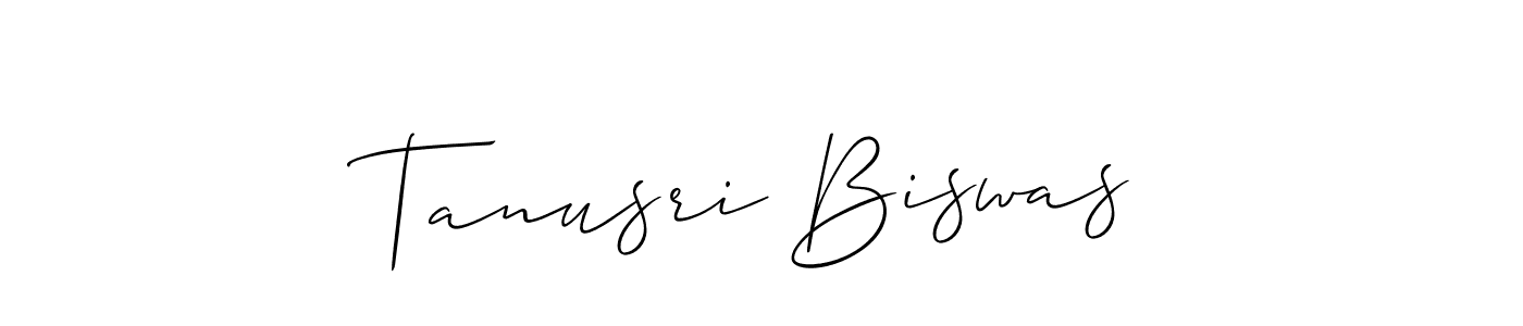 Allison_Script is a professional signature style that is perfect for those who want to add a touch of class to their signature. It is also a great choice for those who want to make their signature more unique. Get Tanusri Biswas name to fancy signature for free. Tanusri Biswas signature style 2 images and pictures png