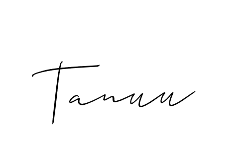 You should practise on your own different ways (Allison_Script) to write your name (Tanuu) in signature. don't let someone else do it for you. Tanuu signature style 2 images and pictures png