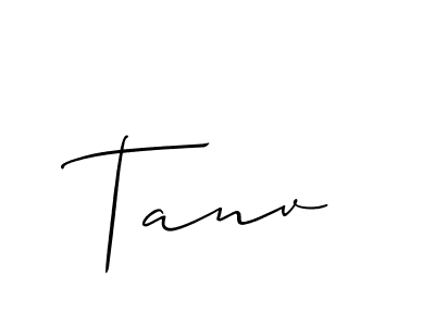 Create a beautiful signature design for name Tanv. With this signature (Allison_Script) fonts, you can make a handwritten signature for free. Tanv signature style 2 images and pictures png