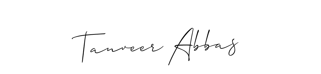 Allison_Script is a professional signature style that is perfect for those who want to add a touch of class to their signature. It is also a great choice for those who want to make their signature more unique. Get Tanveer Abbas name to fancy signature for free. Tanveer Abbas signature style 2 images and pictures png