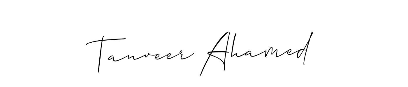 Also You can easily find your signature by using the search form. We will create Tanveer Ahamed name handwritten signature images for you free of cost using Allison_Script sign style. Tanveer Ahamed signature style 2 images and pictures png