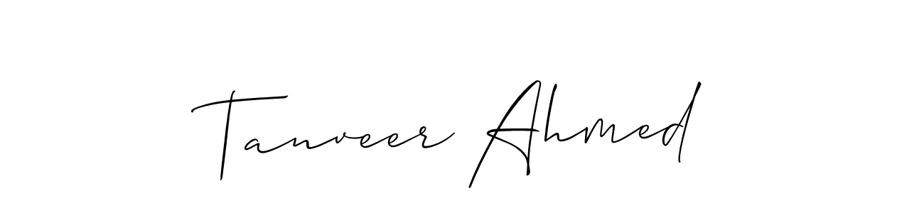 You should practise on your own different ways (Allison_Script) to write your name (Tanveer Ahmed) in signature. don't let someone else do it for you. Tanveer Ahmed signature style 2 images and pictures png