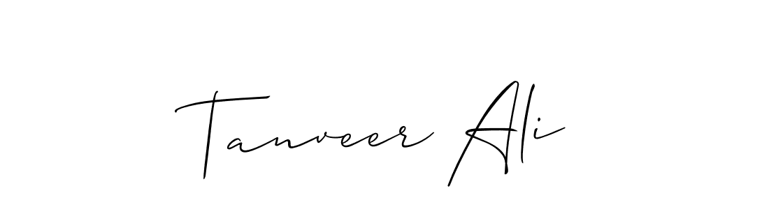 Use a signature maker to create a handwritten signature online. With this signature software, you can design (Allison_Script) your own signature for name Tanveer Ali. Tanveer Ali signature style 2 images and pictures png