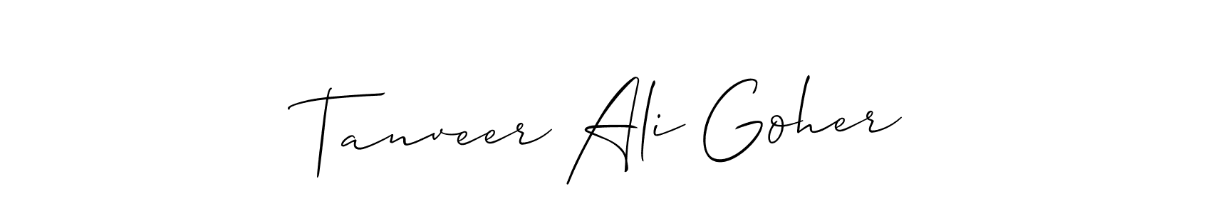 Here are the top 10 professional signature styles for the name Tanveer Ali Goher. These are the best autograph styles you can use for your name. Tanveer Ali Goher signature style 2 images and pictures png